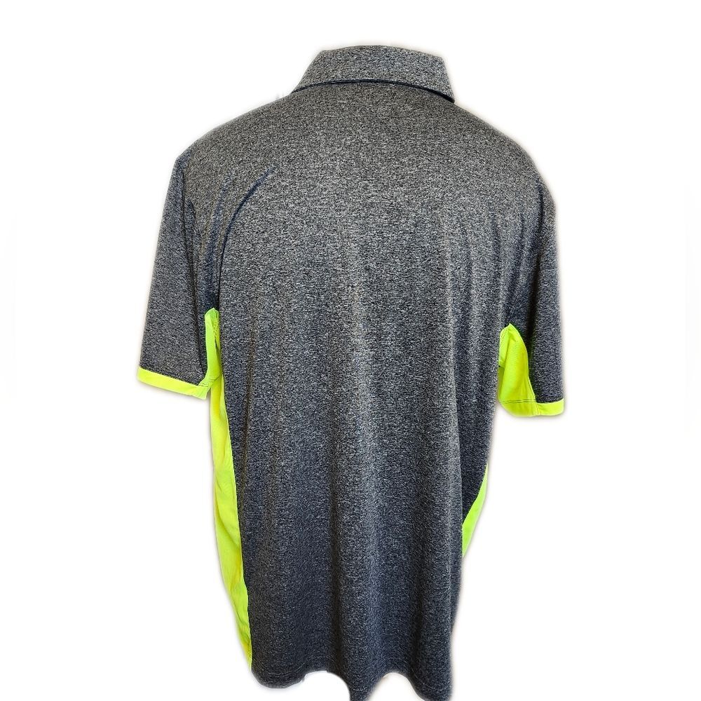 Nike Golf tour performance dri-fit heathered gray & neon yellow XL - Picture 3 of 6